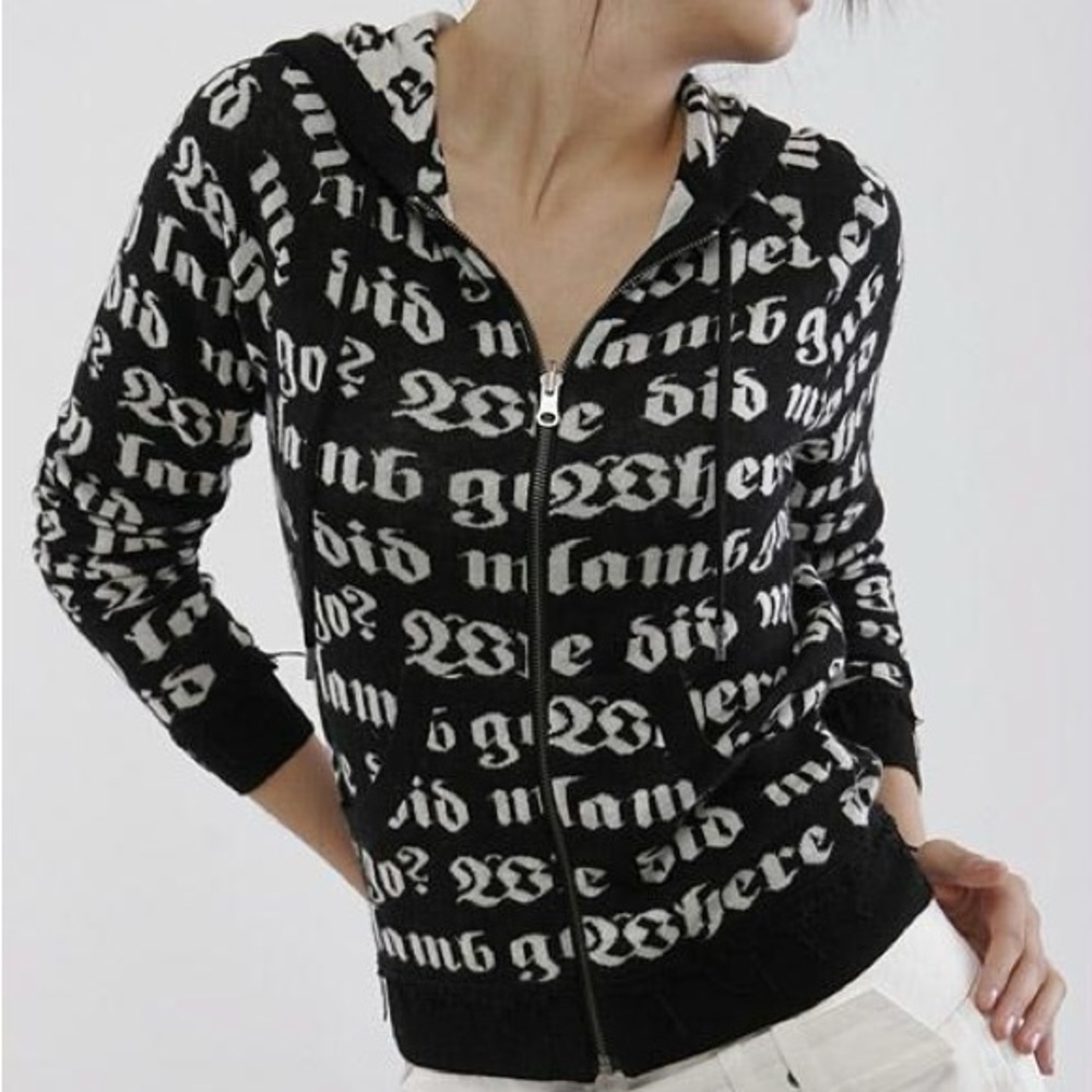 L.A.M.B. "Where Did My Lamb Go?" Cashmere Hoodie - Picture 3 of 9